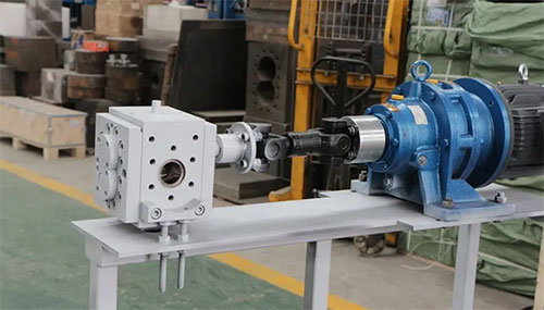 Melt pump for drip irrigation belt production line