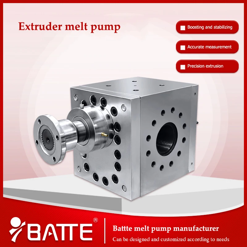 Plastic extruder melt pump